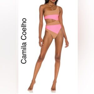 Revolve CAMILA COELHO Rumba One Piece in Pink & Nude - Medium